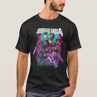 Camiseta Colagem de Heróis Coloridos Graffiti Borderlands 4