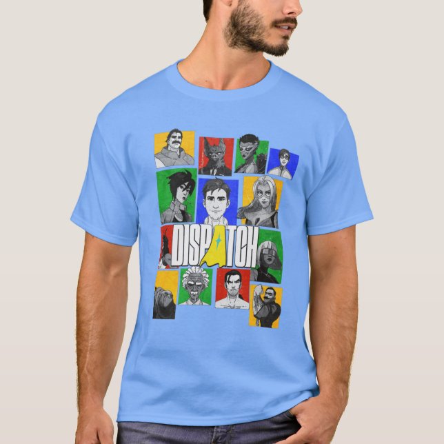 Camiseta Colagem de jogo Dispatch retrô (Frente)