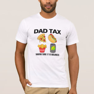 Camiseta Colagem de Junk Food Dieta Equilibrada Dad Tax B