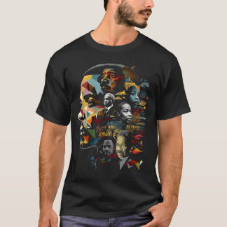Camiseta Colagem de líderes da história negra inspiradora