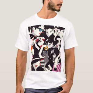 Camiseta Colagem de meninas modestas: pop