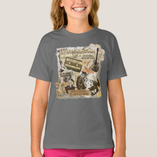 Camiseta Colagem de Música de Hinos Cristãos Clássicos