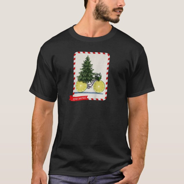 Camiseta Colagem de Natal Noel Tree Christmas Garland Ligh (Frente)