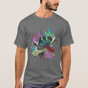 Camiseta Colagem de Neon Crusader com Capa Batman