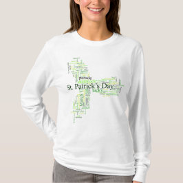 Camiseta Colagem de Palavras no Dia da Irlanda do Patrick