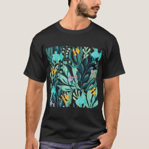 Camiseta Colagem de Peixes da Vida Oceânica Náutica
