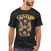 Colagem de Personagem Retro Vintage com Texto Pers