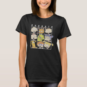 Camiseta Colagem de Personagens Rugrats Embalados Desgastad
