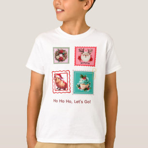 Camiseta Colagem de Selos de Natal Caprichosa com Capivara