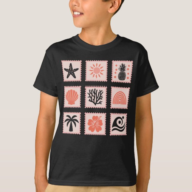 Camiseta Colagem de selos naturais (Frente)