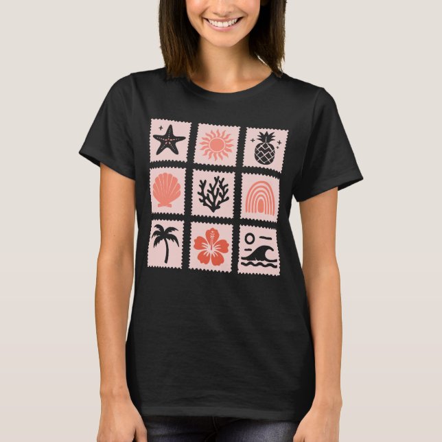Camiseta Colagem de selos naturais (Frente)