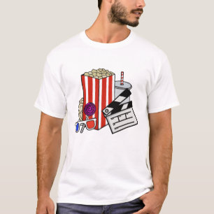 Camiseta Colagem de Snacks de Cinema Retro