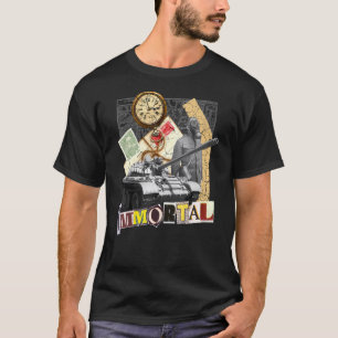 Camiseta Colagem de Streetwear Immortal Vintage Colorida Ur