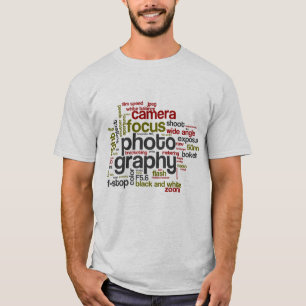 Camiseta Colagem de Texto do Lingo com Fotografia
