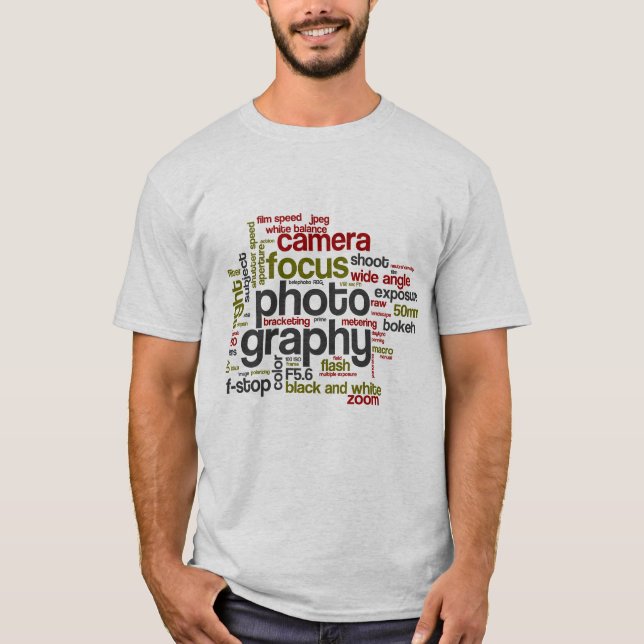 Camiseta Colagem de Texto do Lingo com Fotografia (Frente)