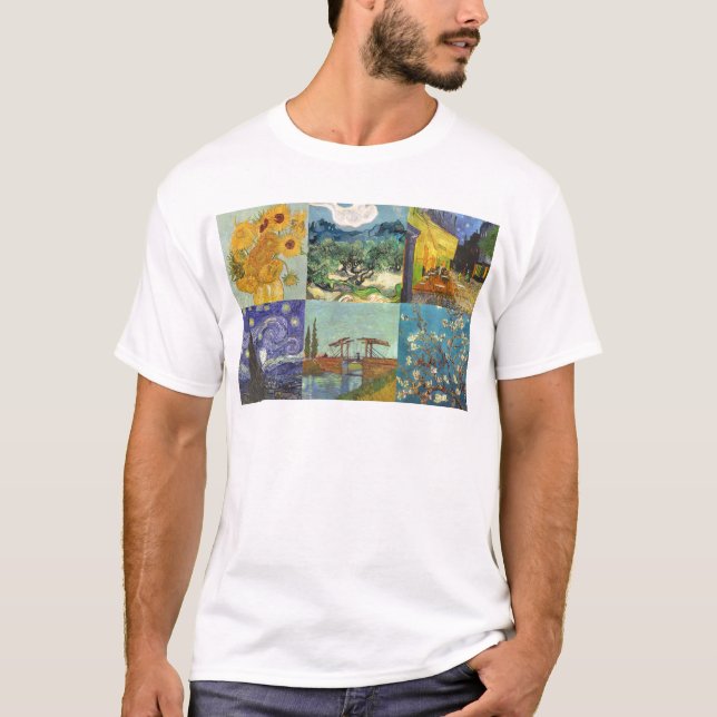 Camiseta Colagem de Van Gogh (Frente)