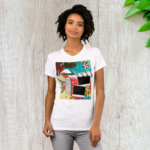 Camiseta Colagem de viagem com Férias de Marcas Terrestres 