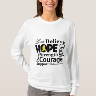 Camiseta Colagem do cancer da infância da esperança