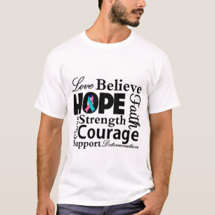 Camiseta Colagem do cancer de tiróide da esperança