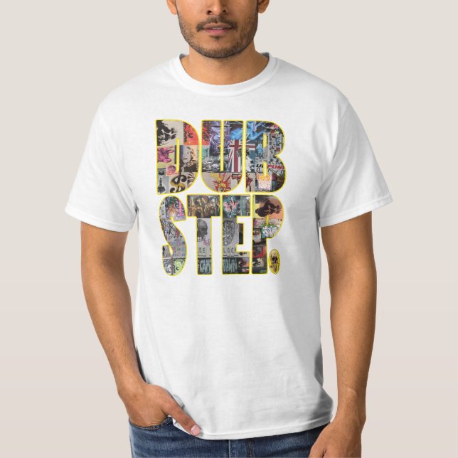Camiseta colagem do dubstep (Frente)