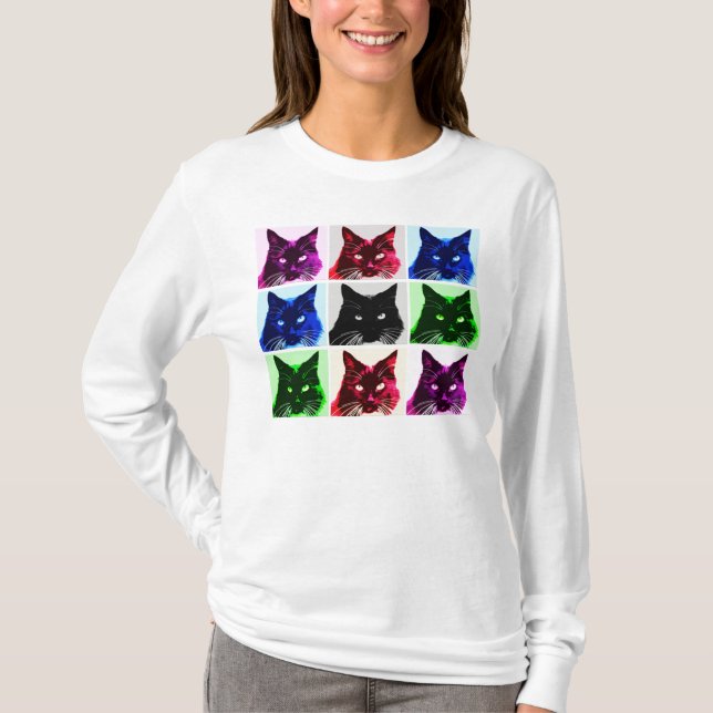 Camiseta Colagem do gato (Frente)