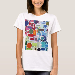 Camiseta Colagem do Gráfico de Cor Retroativa Disco 60