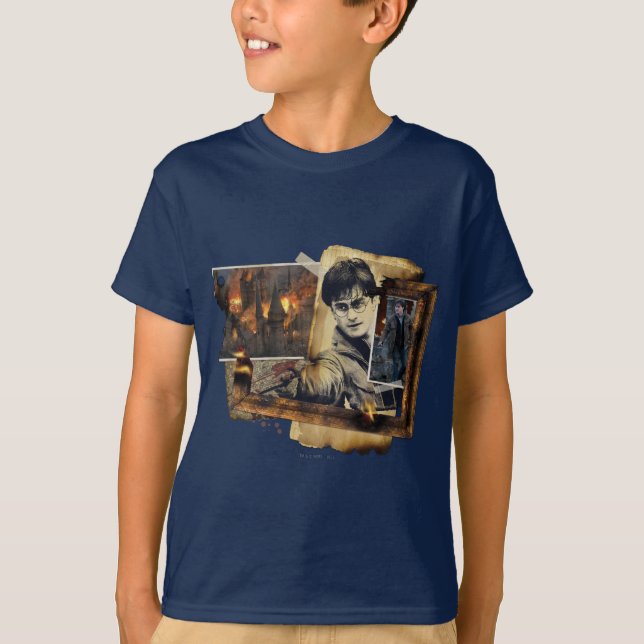Camiseta Colagem do Harry Potter 7 (Frente)