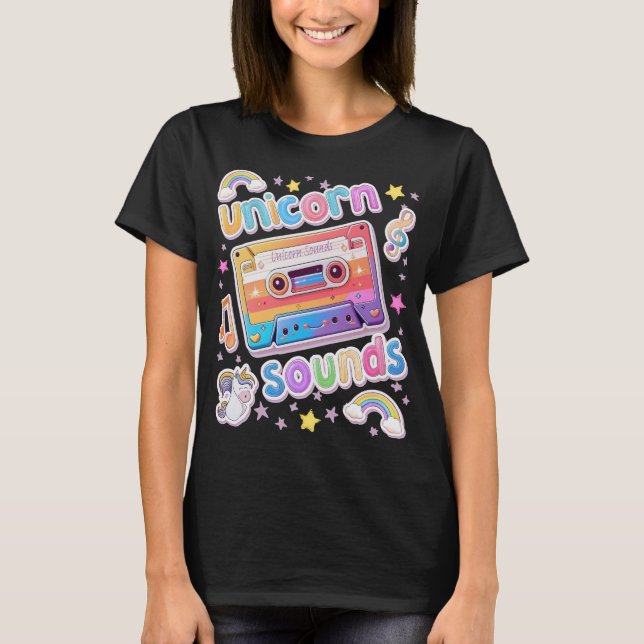 Camiseta Colagem do Unicorn Cassette (Frente)