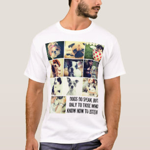 Camiseta Colagem e cotação personalizadas de animais de e