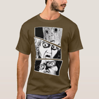 Camiseta Colagem Engraçada Rostos Chocados