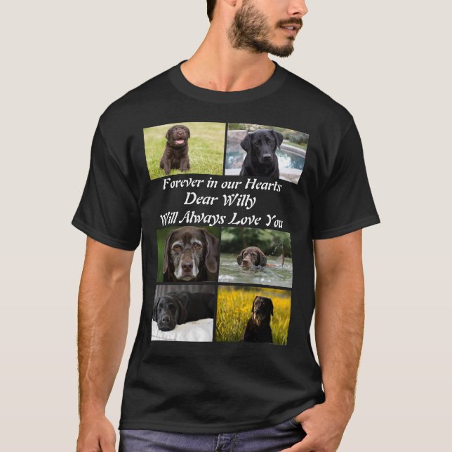 Camiseta Colagem Fotográfica Pet Memorial 6, moderna e pers (Frente)