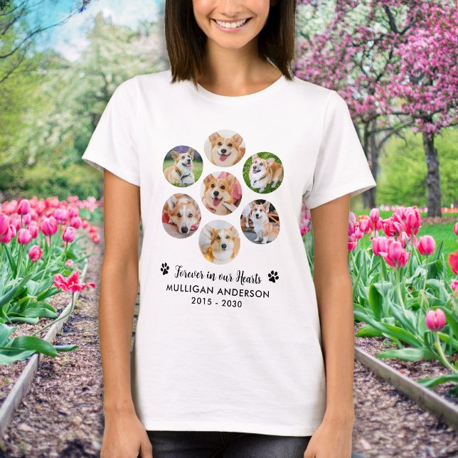 Camiseta Colagem Fotográfica Pet Memorial 7 Para Sempre Em  (Criador carregado)