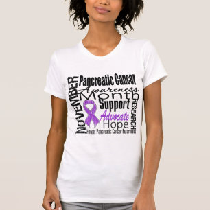 Camiseta Colagem - mês da consciência do câncer de pânc