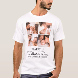 Camiseta Colagem moderna e bonita feliz primeiro Dia de os