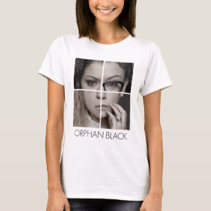 Camiseta Colagem órfão do clone do preto