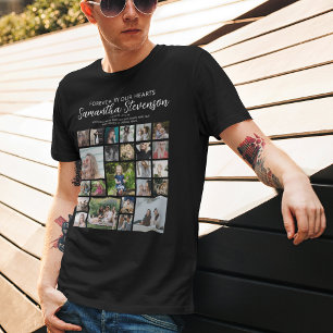 Camiseta Colagem Personalizada de 24 Fotos Memorial
