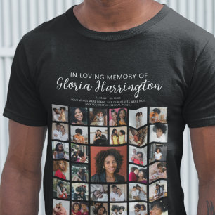 Camiseta Colagem Personalizada de 33 Fotos Memorial
