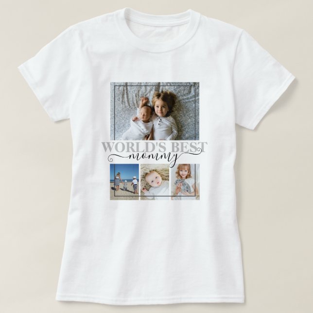 Camiseta Colagem Personalizada de Fotos e Texto (Frente do Design)
