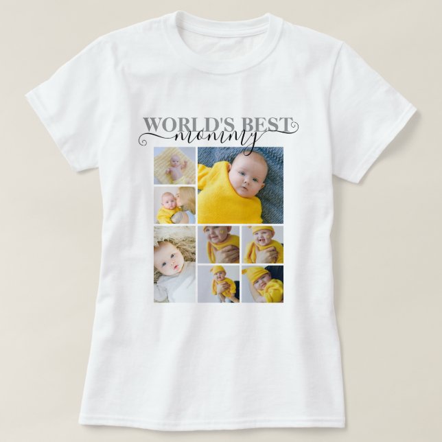 Camiseta Colagem Personalizada de Fotos e Texto 8 (Frente do Design)