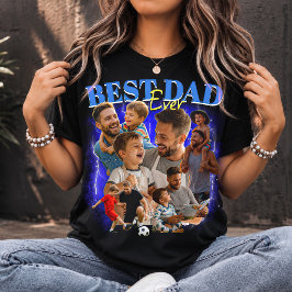 Camiseta Colagem Personalizada de Pai no Estilo Bootleg