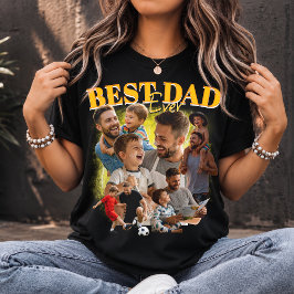 Camiseta Colagem Personalizada Melhor Pai do Mundo Estilo B