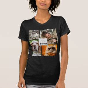 Camiseta Colagem Personalizável De Fotos Para Pet Lovers