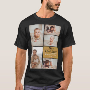 Camiseta Colagem simples da família de fotos do Dia de os p