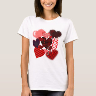 Camiseta Colagem Textured do coração