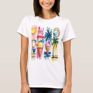 Camiseta Colagem Torna das Víblias de Verão - Praia de Aqua
