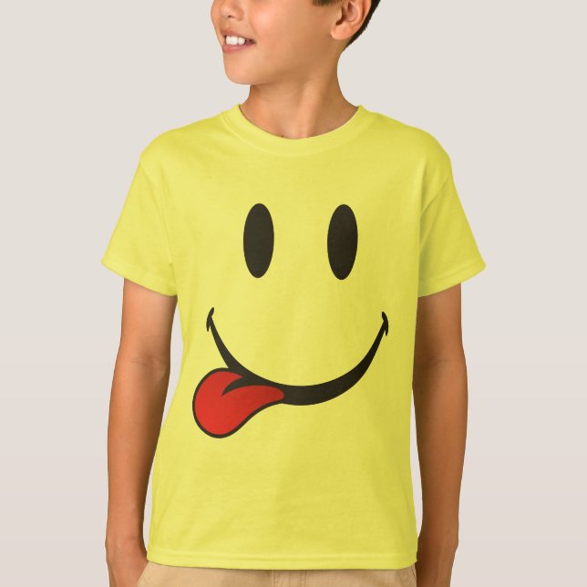 Camiseta Colando para fora o emoji da língua (Frente)