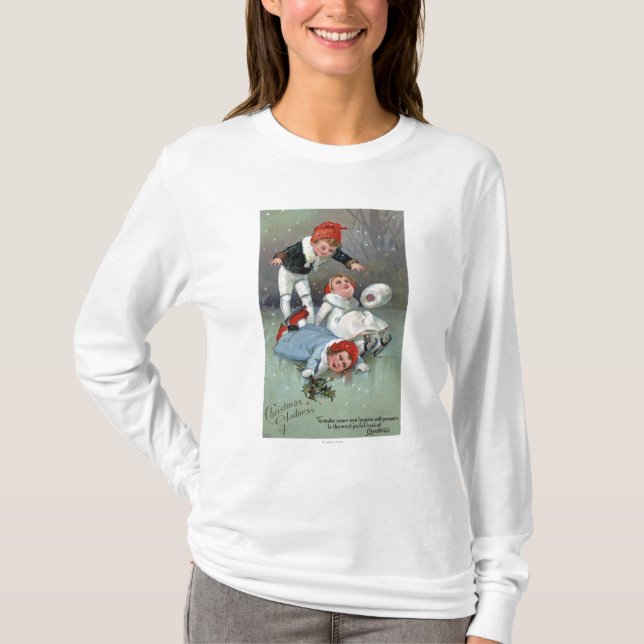 Camiseta Colapso de patinagem dos miúdos de GladnessIce do (Frente)