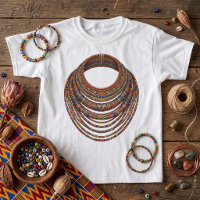 Colar de Contas Africano Tribal