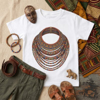 Colar de Contas Africano Tribal