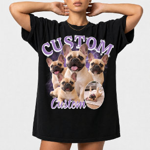 Camiseta Colar de Fotos de Cachorro Personalizado, Animal V